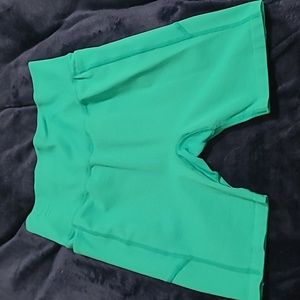 L green PINK seamless bike shorts